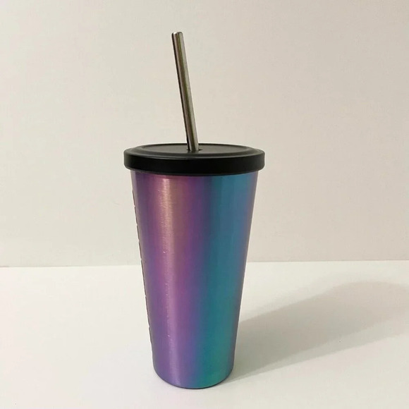 Starbucks 2014 Iridescent Cold Cup Stainless Steel  Tumbler 16 oz - Picture 3 of 16